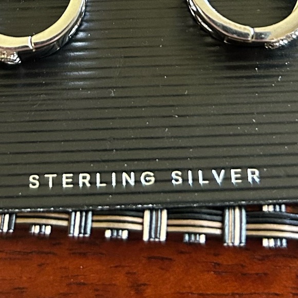 NWT Filigree Wide Pavé Huggie Hoop Earrings - Picture 11 of 11